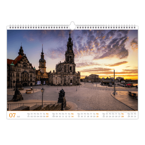 Dresden Kalender 2024 - Juli Kalenderblatt