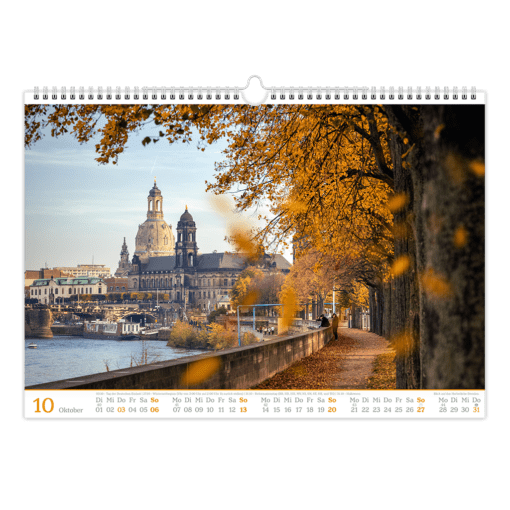 Dresden Kalender 2024 - Oktober Kalenderblatt