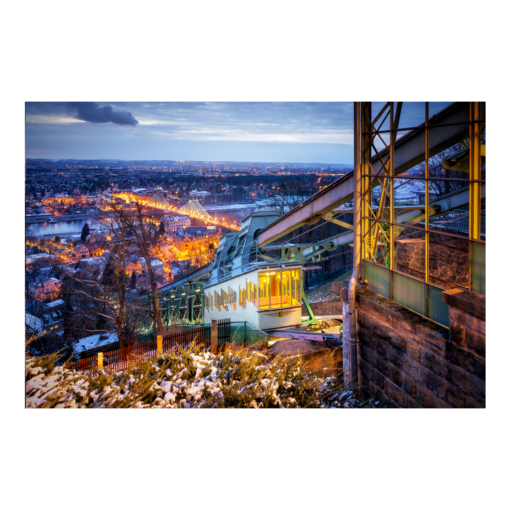 Poster (01450) Schwebebahn am Abend